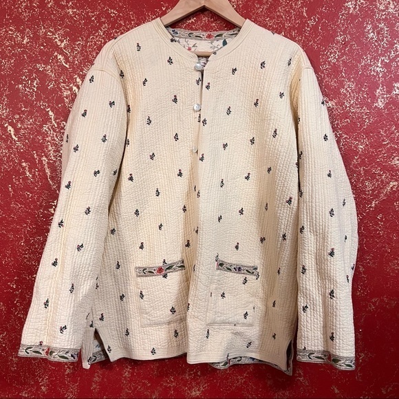 SAM HILU Vintage Reversible Floral Quilted Jacket XL - Picture 3 of 16